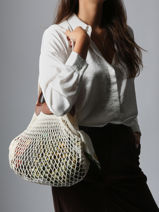 Longchamp Le pliage filet Schoudertas Beige-vue-porte